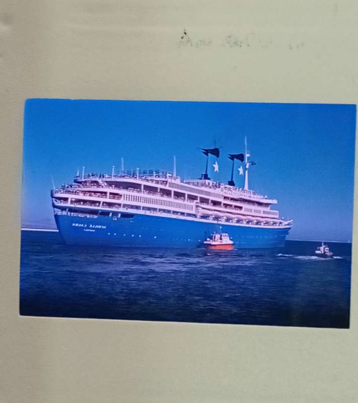 Beautiful Old slide on sea of the Archille Lauro