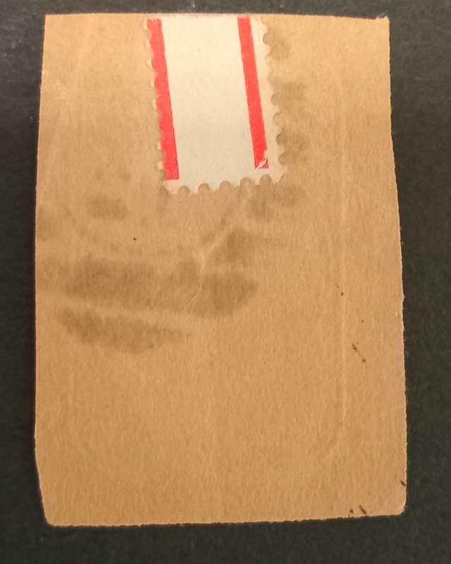 GB QV Halfpenny Newspaper Wrapper cut out with Cancel ½d Brown