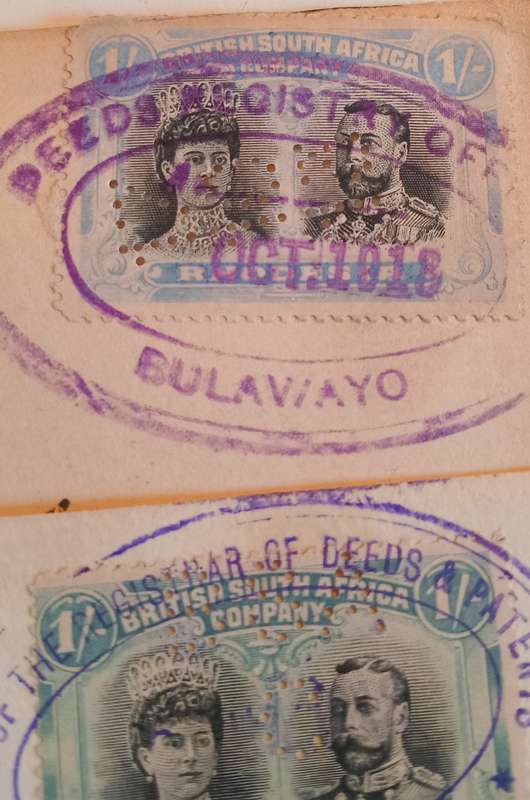 BSAC- 1910 2 x Rhodesia 1/- Double Heads shades
