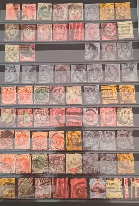 REDUCED!! 1887-1900 Jubilee lot of 69 stamps with 2 full sets and extra stamps with different shades
