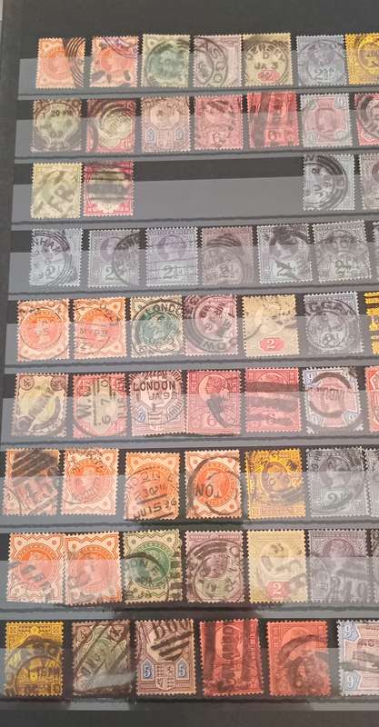 REDUCED!! 1887-1900 Jubilee lot of 69 stamps with 2 full sets and extra stamps with different shades