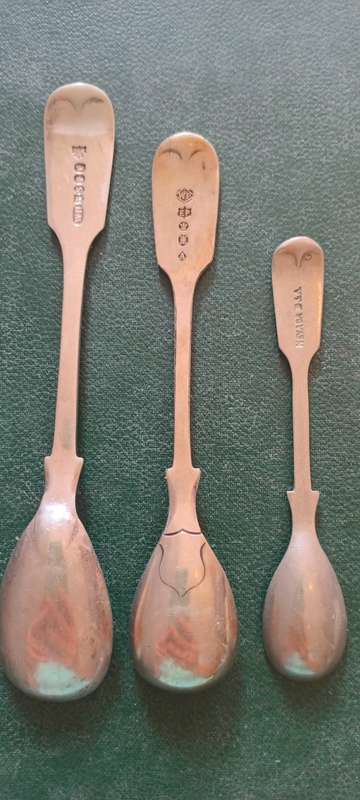 REDUCED!!3 x Vintage Hallmarked Silver Plated Tea spoons