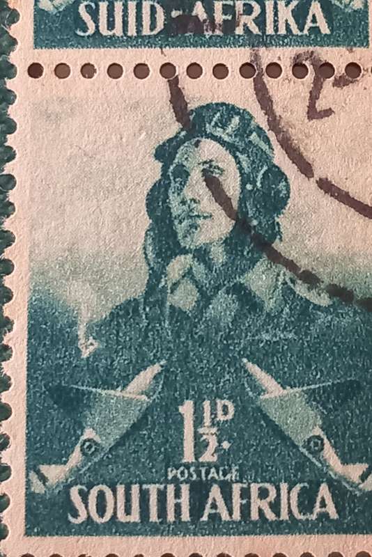 1942 Large Wars SG 90(var) White "V" On shoulder Block of 4