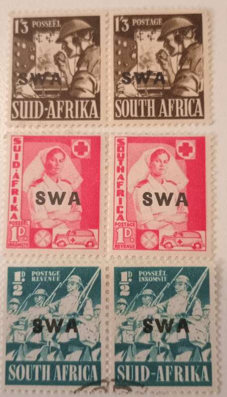 SWA, Large Wars South Africa(op) 3 x Pairs