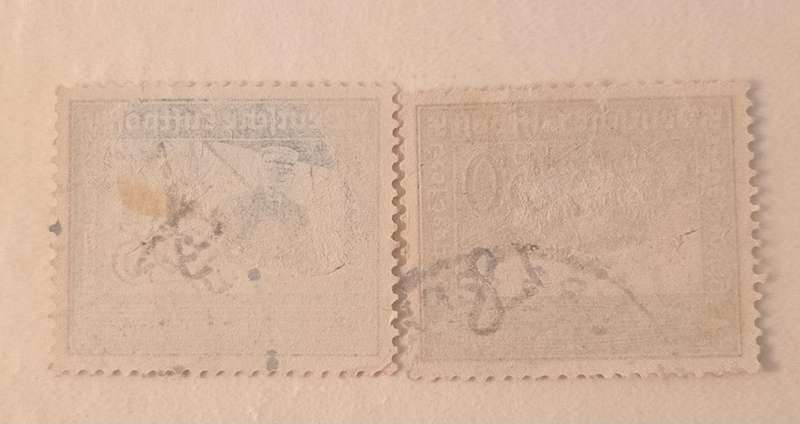 (34)Germany Deutsches Reich Luftpost 25 & 50 Pennig 1938 Zeppelin
