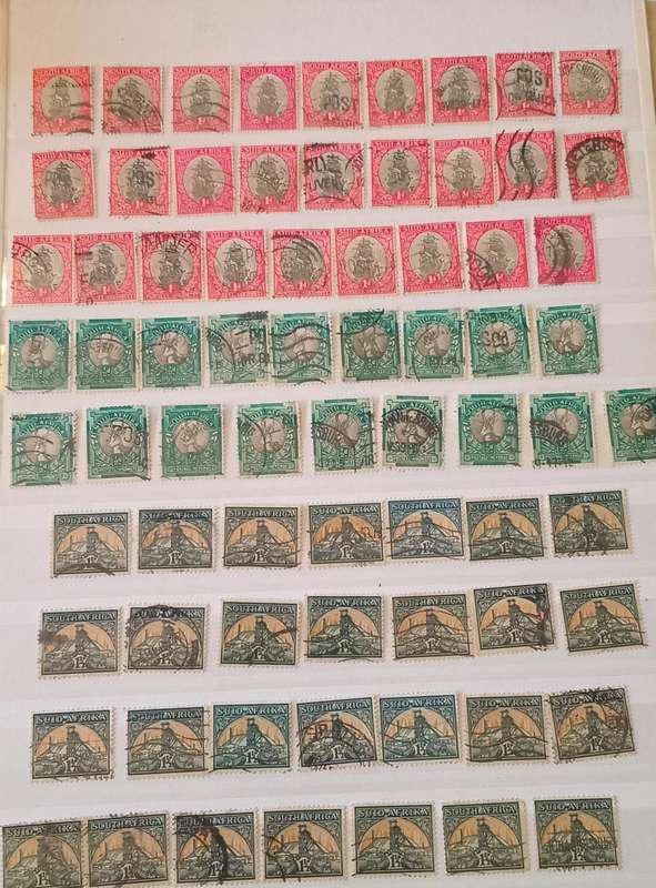 (37) UNION OF SA SELECTION OF 74 SINGLE USED STAMPS