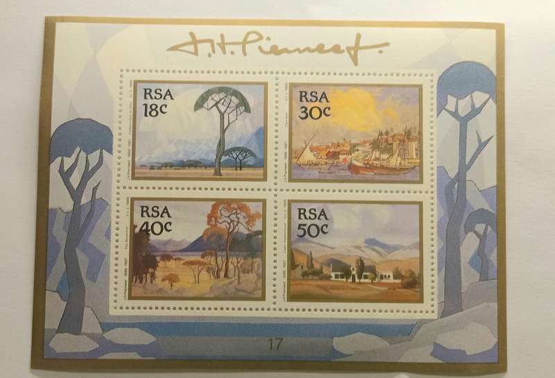 (45) RSA 1989, PAINTINGS PIERNEEF MINIATURE SHEET NO 17 MNH