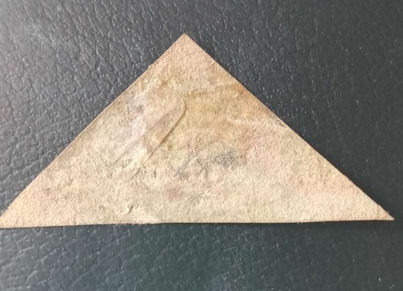 (61) Cape of Good Hope 1853, 1d deep brick red Triangular Issue.2 Good Margins. High CV