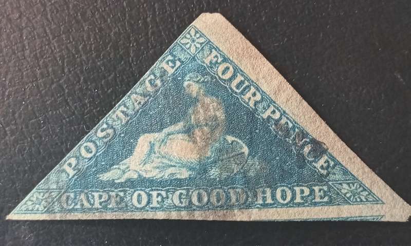 (63) CAPE OF GOODHOPE 1853, 4d Blue, Good Margins, High CV
