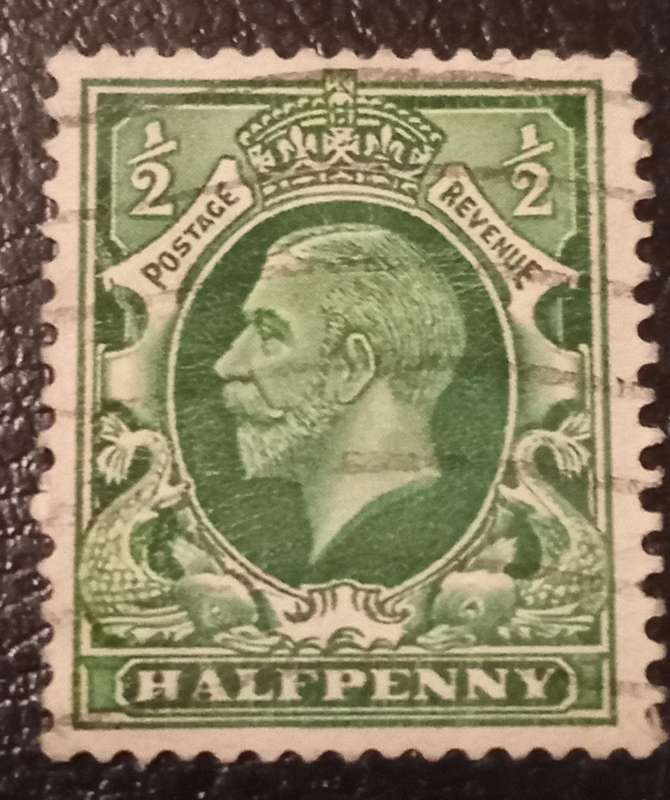 (68) GREAT BRITAIN 1924-26, ½d Green with Wmk Sideways(type 107)