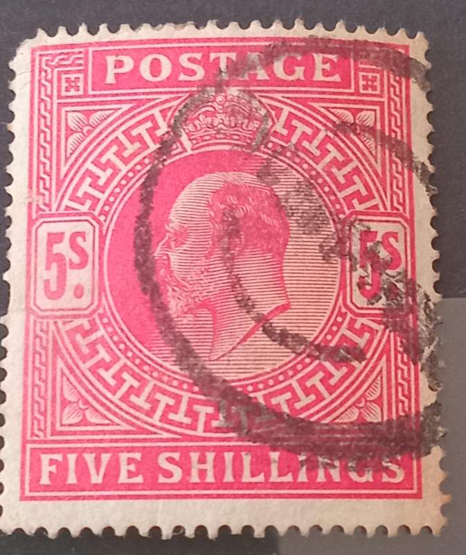(52) GREAT BRITAIN, 1901-10,SG 263, 5 Shillings,