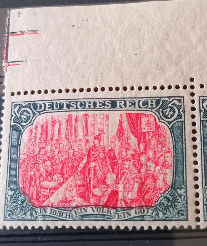 GERMAN REICH 5 MARK PAIR!!, PEACE PRINTING, GREEN BLACK/DARK CARMINE, VERY RARE TO FIND IN A PAIR