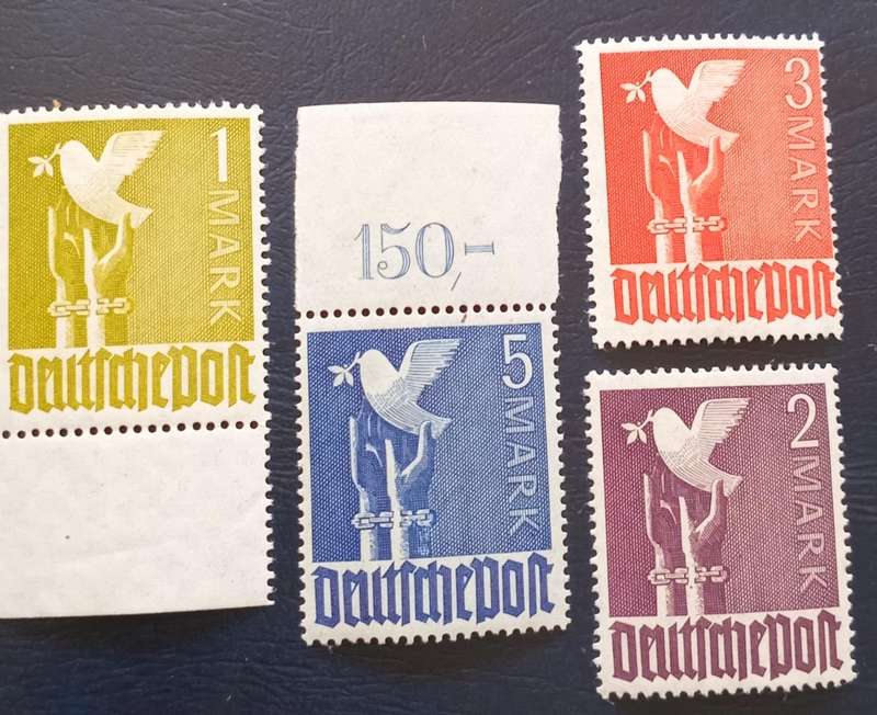 GERMANY Allied Occupation 1, 2, 3, 5 Mark 1947 #574-577