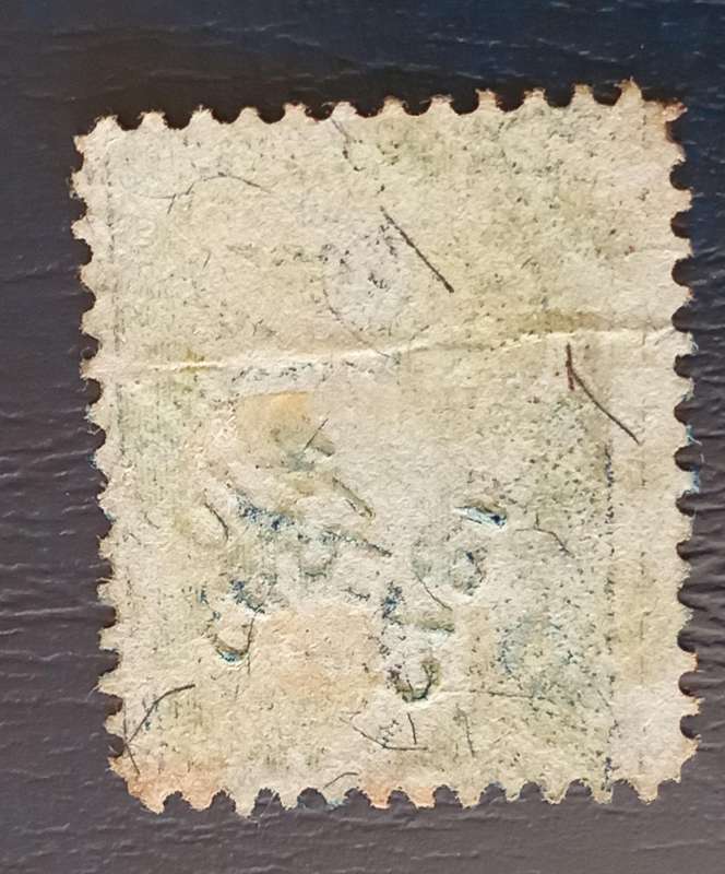 USA 1873 Revenue stamp with dated blue cancel