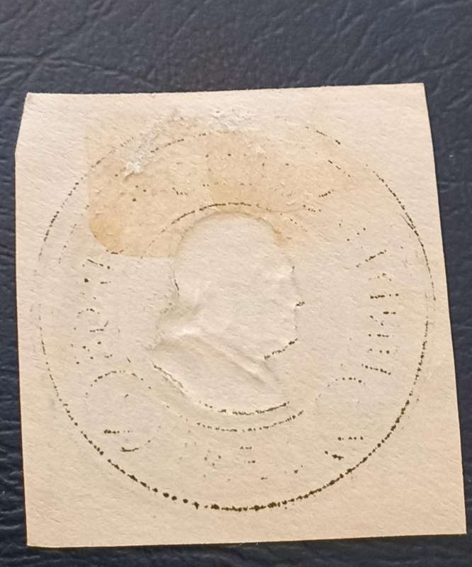US 1916 1c Green Benjamin Franklin Embossed Stamp with overprint SCARCE & VALUABLE Used