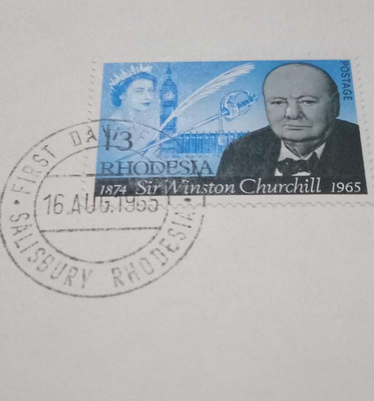 RHODESIA 1965 FDC CHURCHILL 1s 3d