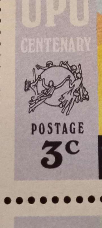 RHODESIA 1975 SCARCE 'BROKEN EMBLEMS' 3c UPU BLOCK OF 10