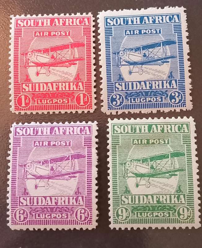 SA FIRST AIRMAIL 1925 #25-28