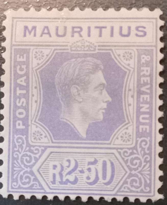 MAURITIUS-1938 5c Slate-Lilac Sg 255 MH