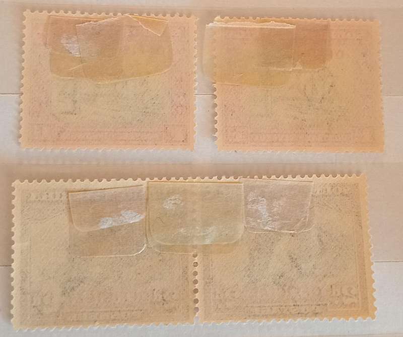 S.W.A. 1931 OFFICIAL OVERPRINT ON A 2d Pair SG 015 & 1d 2 Singles from a pair