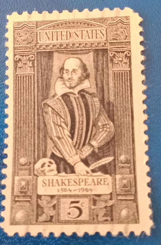 US SCOTT 1250 "Shakespeare" 5 CENT 1964