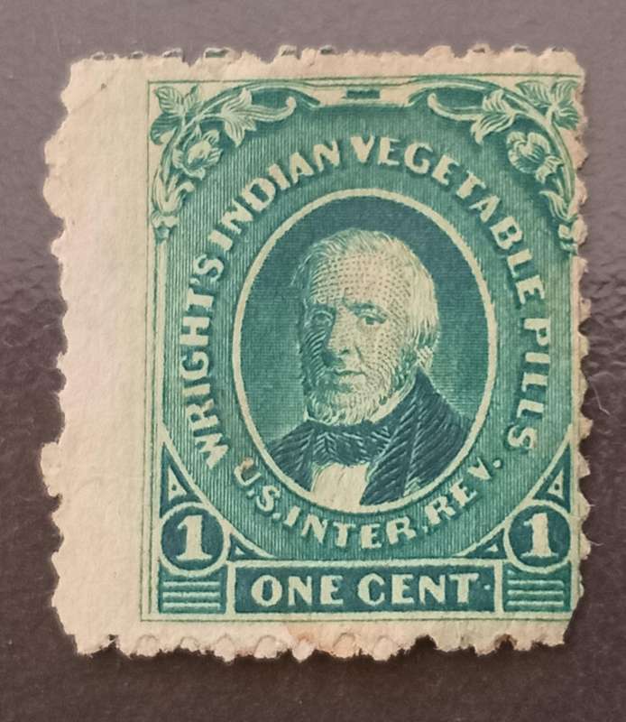 US- Scarce #RS274c 1877-78 Wright's Indian Vegetable Pills, 1c green,