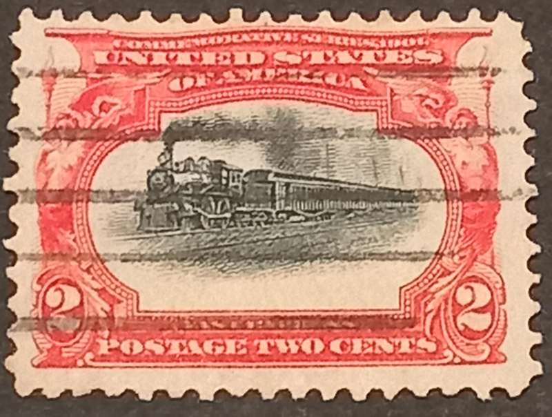 1901 USA #295 High train variant 2C PAN-AMERICAN TRAIN. High CV