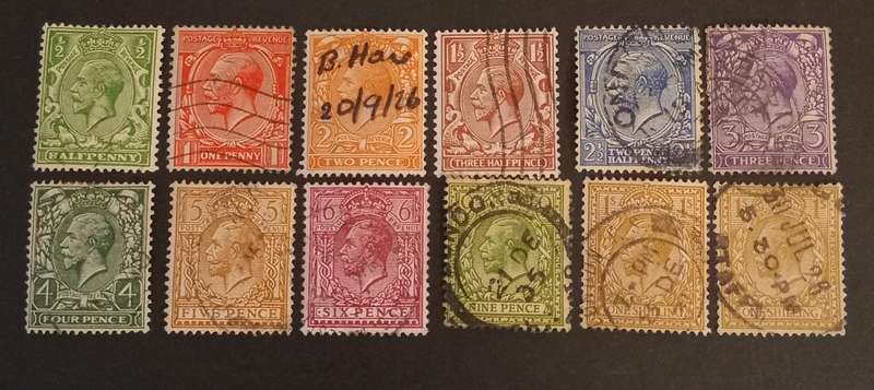 GB 1924 DEFINITIVES - (Block Cypher) Part Set