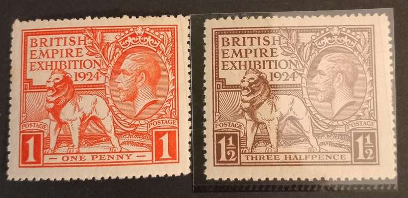 KGV GB British Empire Exhibition Set Postage Stamps 1924 MNH