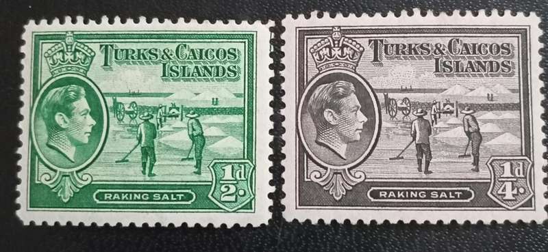 Turks & Caicos Island 1938-45 ¼d&½d MH