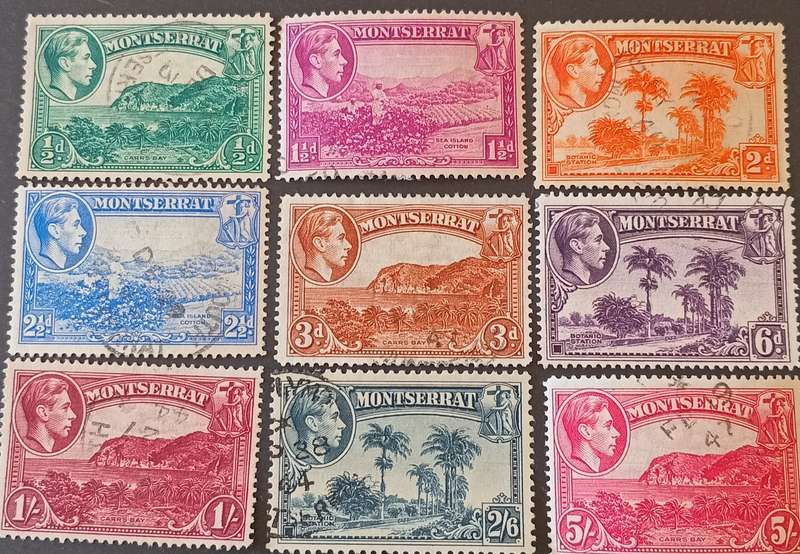 1938 MONTSERRAT KGVI Pictorials Set FVU TO 5/-
