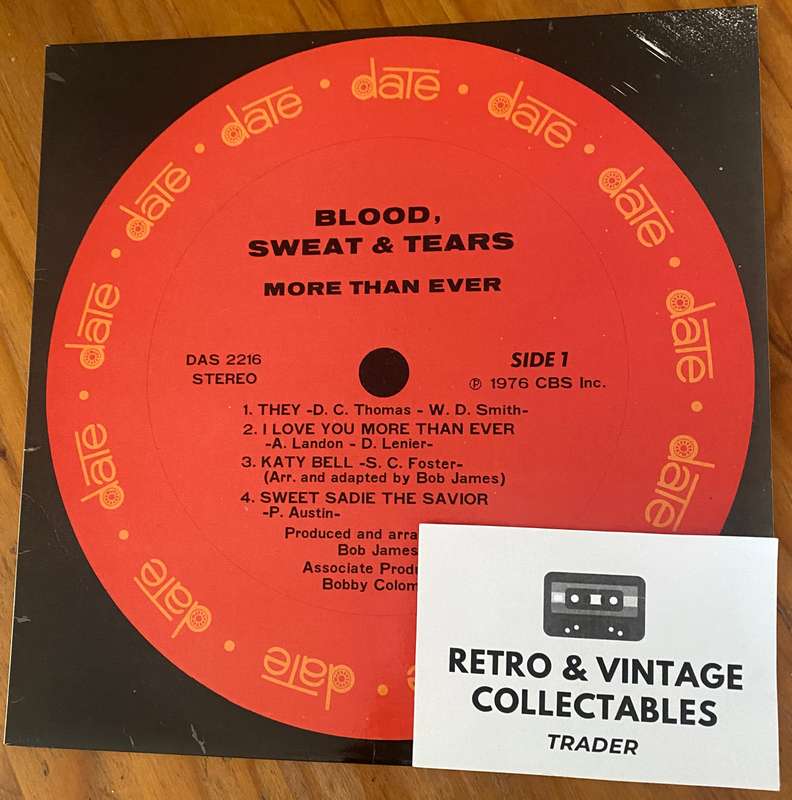 Blood Sweat & Tears - More Than Ever LP VG+/VG+ SA Pressing