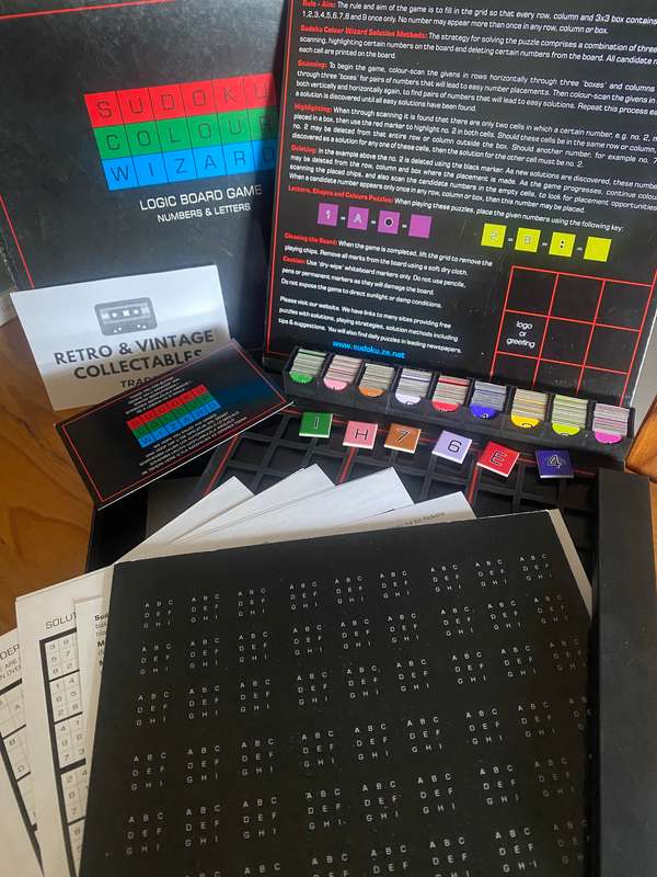 Sudoku Colour Wizard - Logic Board Game ***RARE***