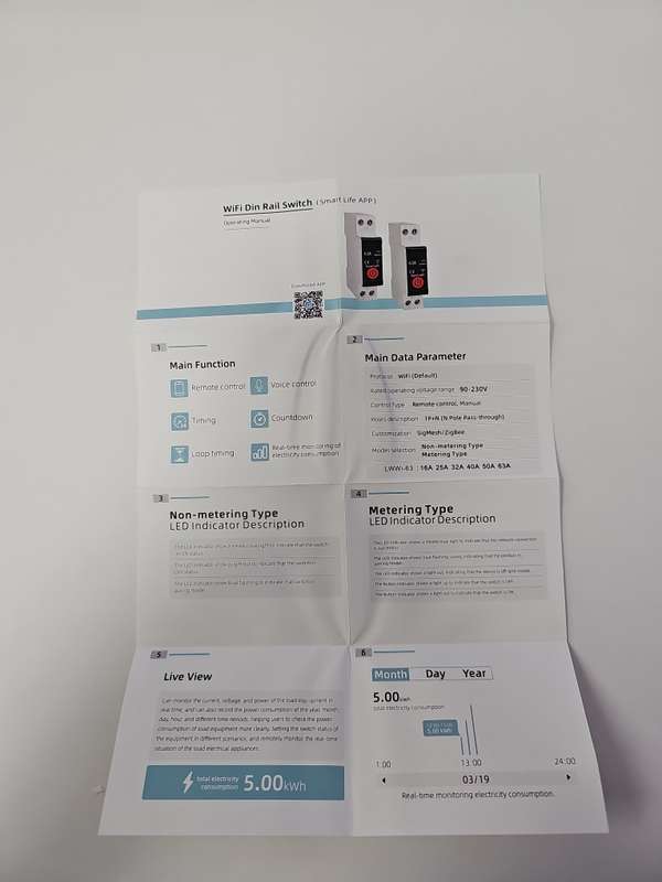 63A Din Rail Smart WiFi Geyser timer-with energy metering -Smart Life