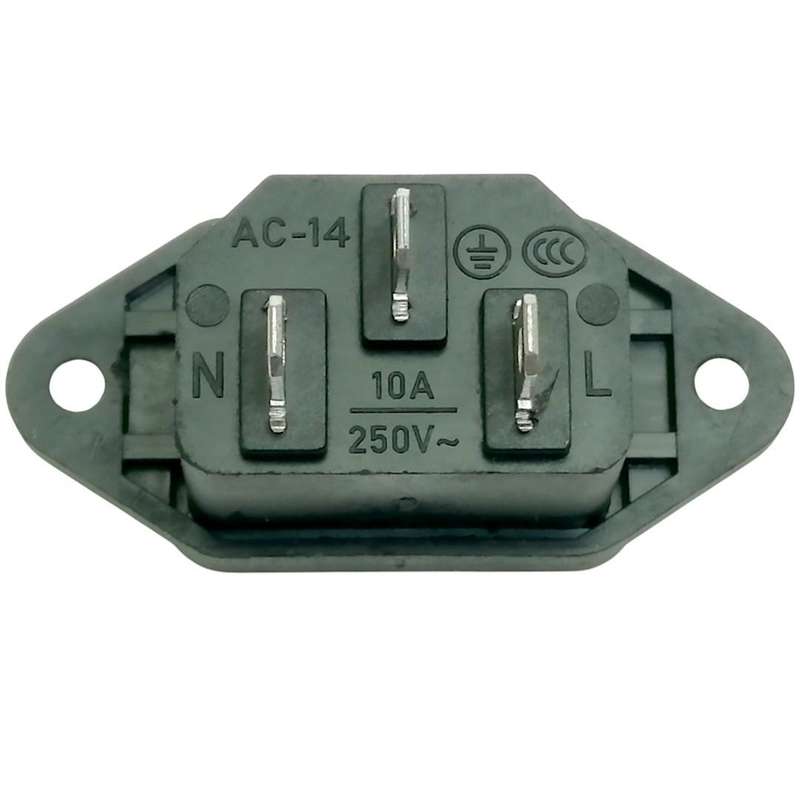 IEC320 C14 Male 3 Pin Connector