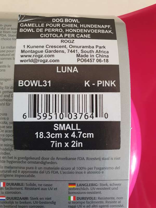 Rogz 2-in-1 Luna Dog Bowl - Small