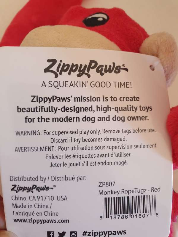 ZippyPaws Monkey RopeTugz