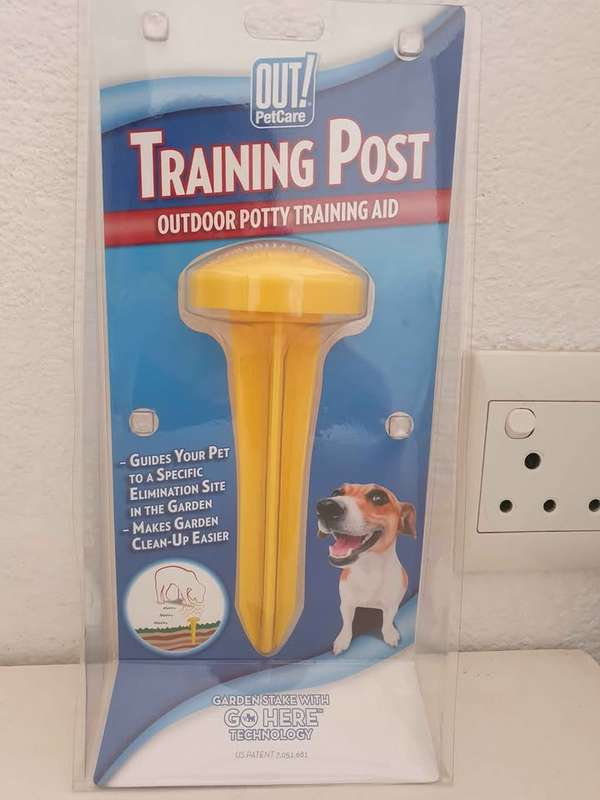 Training Post for potty training and Training spray