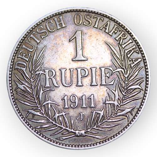 1911 J One Rupie - German East Africa - DEUTSCH OSTAFRIKA Nice Condition!