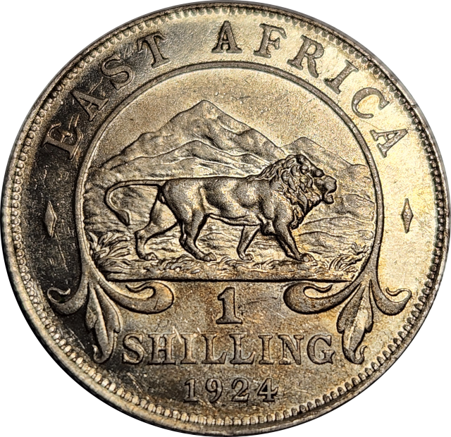 1 (ONE) SHILLING - 1924 - EAST AFRICA - George V - Great Condition !