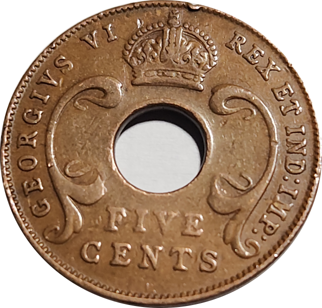 5 (FIVE) CENTS - 1941 - East Afrika