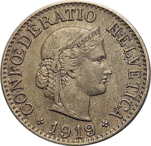 10 (TEN) RAPPEN -  1919 -  Switzerland