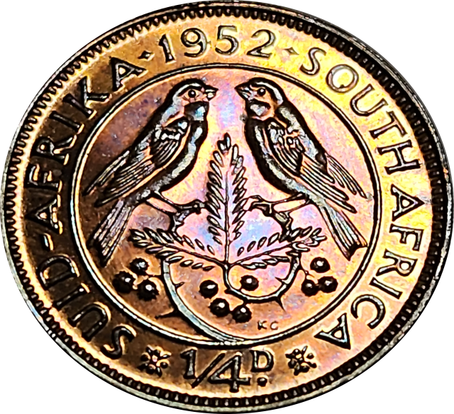 1/4 (QUARTER) PENNY - 1952 - PL/Proof - AWESOME toning !