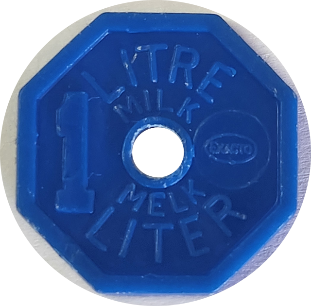1 (ONE) LITER/Litre - MELBA MILK Token - Blue colour