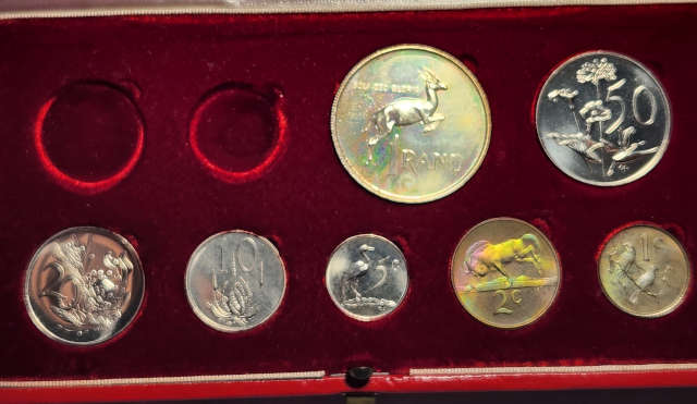 1966 PARTIAL PROOF SET - Beautiful toning happening on these coins ! (R1 to 1c)