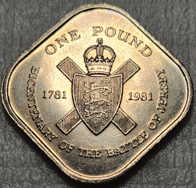 1 (ONE) Pound - ISLE (Bailiwick) of JERSEY - 1981 in PL - Almost Proof Like Fields !