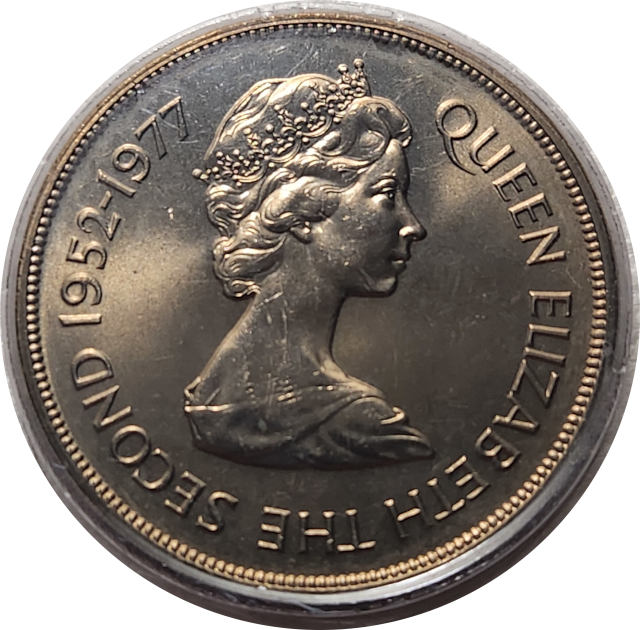 25 (TWENTY FIVE) PENCE - ISLE (Bailiwick) of JERSEY - 1977 in PL(Proof Like) - Sealed in Plastic Cap