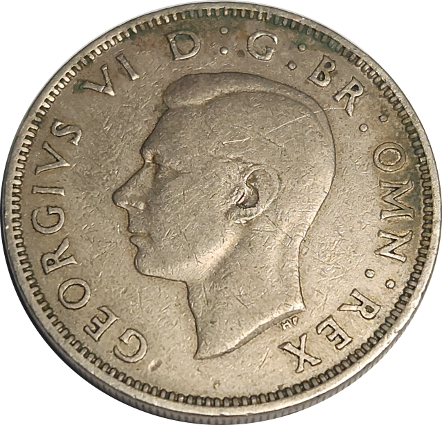 2 (TWO) Shillings - 1948 - George VI with 'IND:IMP'
