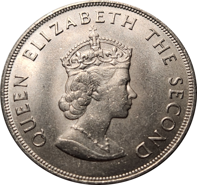 5 (FIVE) SHILLINGS - ISLE (Bailiwick) of JERSEY - 1966 in EF+ - Great Coin !