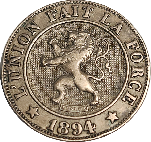 10 (TEN) CENTIMES - 1894 - BELGIUM - Léopold II "French text"